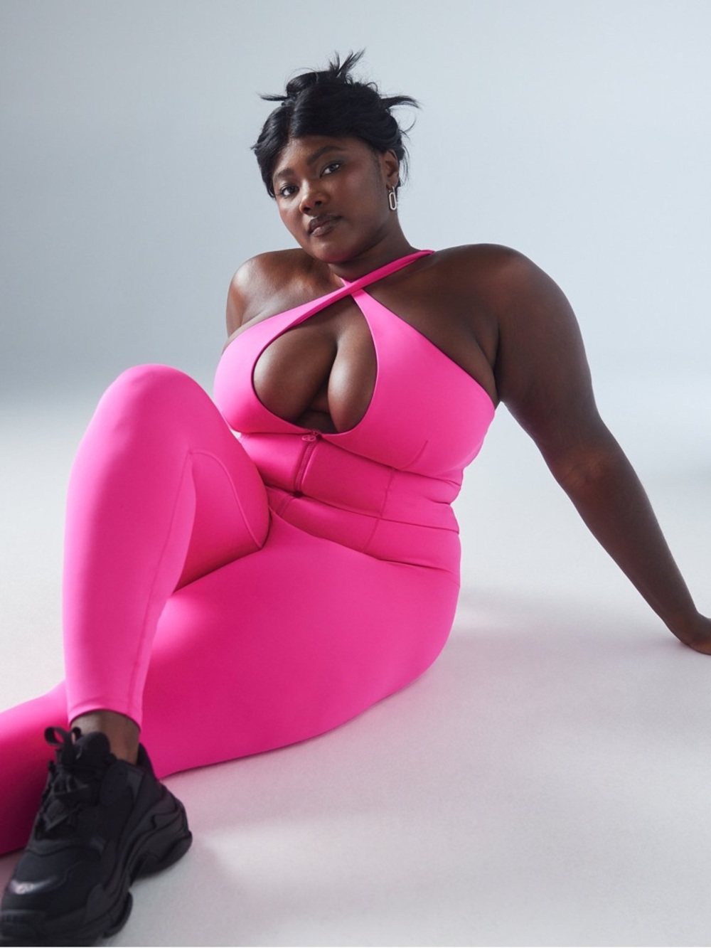NWT Savage x Fenty Hotline Jumpsuit in Pink Highlighter Size 1X 16/18 NEW - Picture 5 of 5